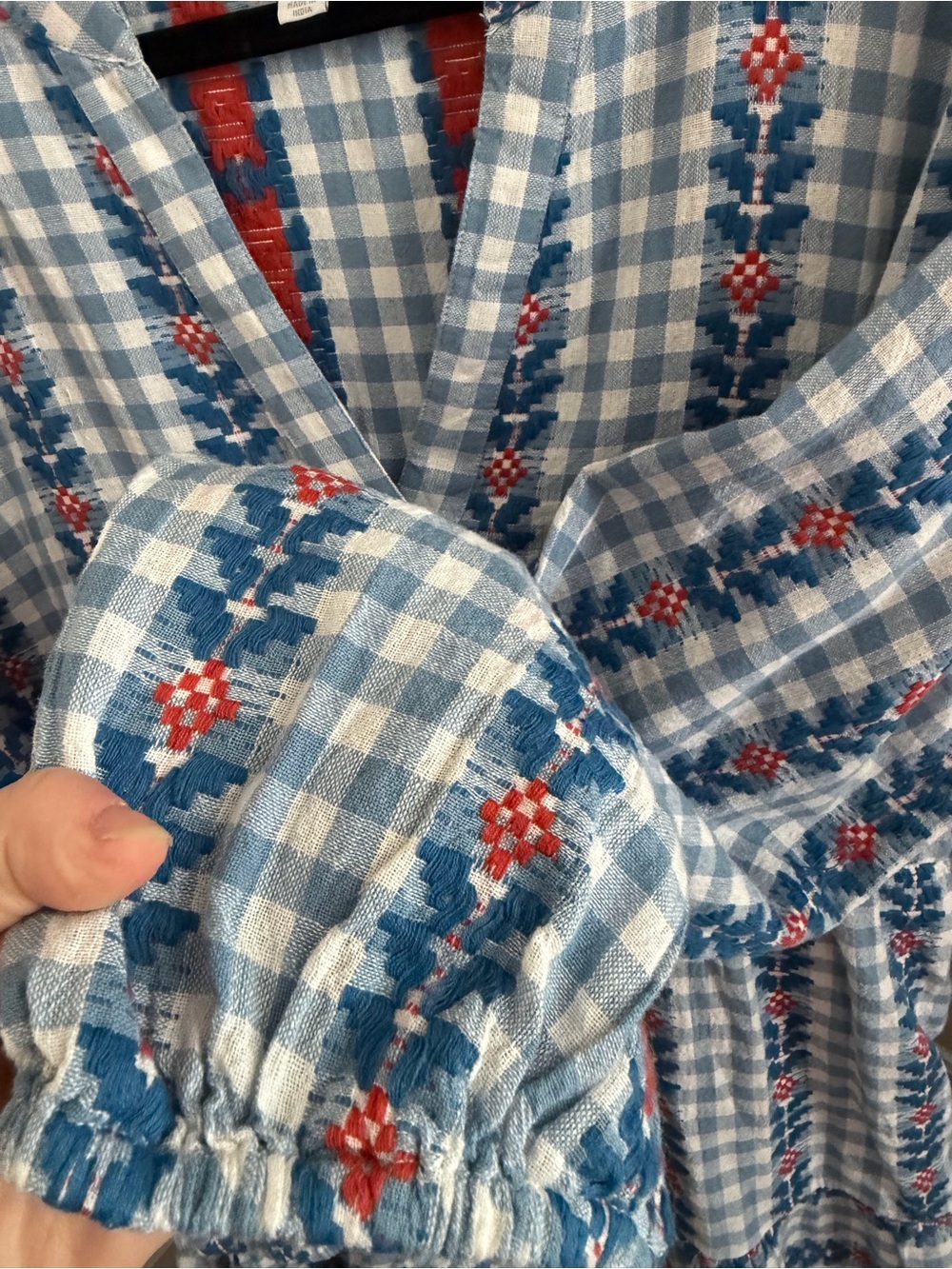 Mud Pie Blue and White Gingham Eliza Yarn Dye Dress - Picture 8 of 11